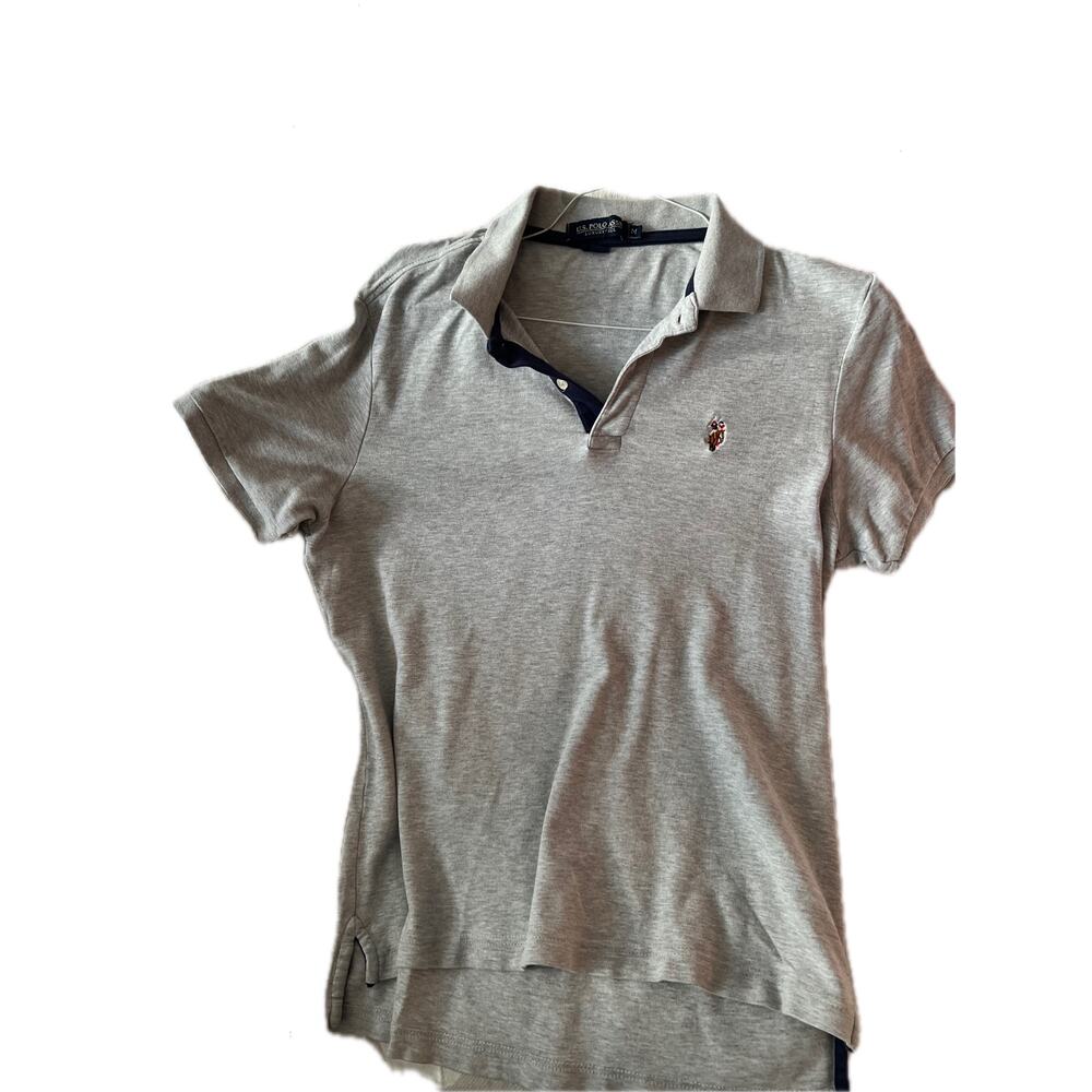 U.S. Polo Assn. Gray Polo Shirt Mens L